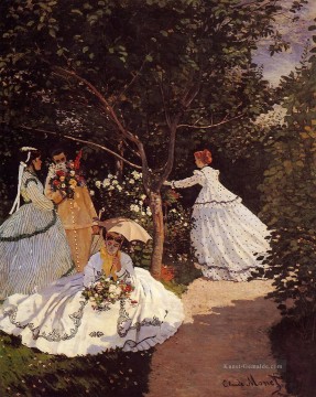 Frauen im Garten Claude Monet Ölgemälde